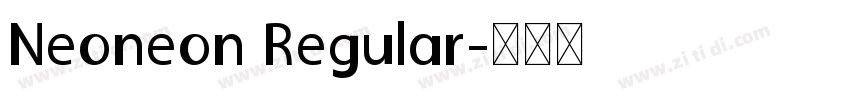 Neoneon Regular字体转换
